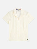 Scotch & Soda Terry Jacquard Regular-Fit Short-Sleeved Shirt