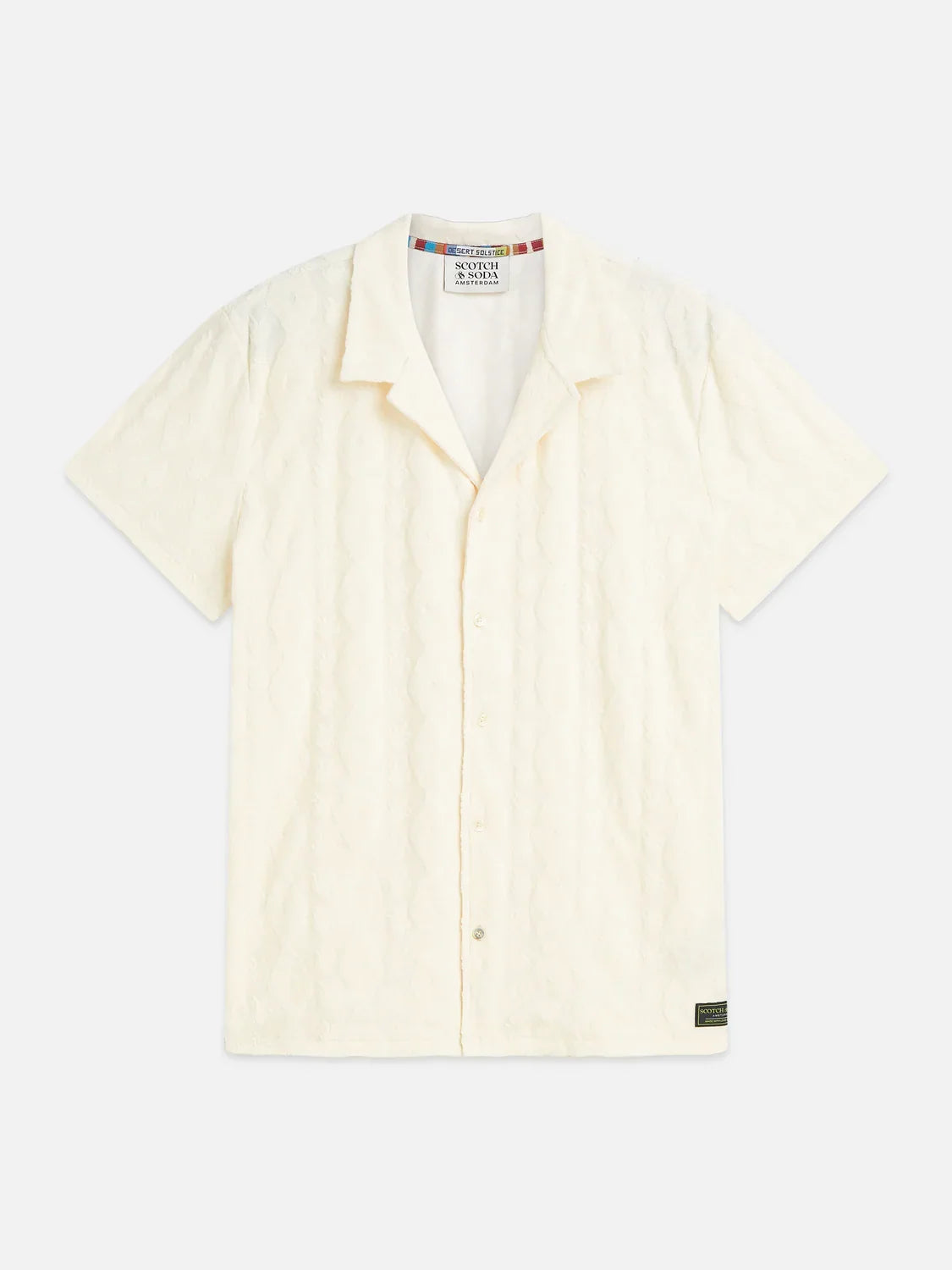Scotch & Soda Terry Jacquard Regular-Fit Short-Sleeved Shirt