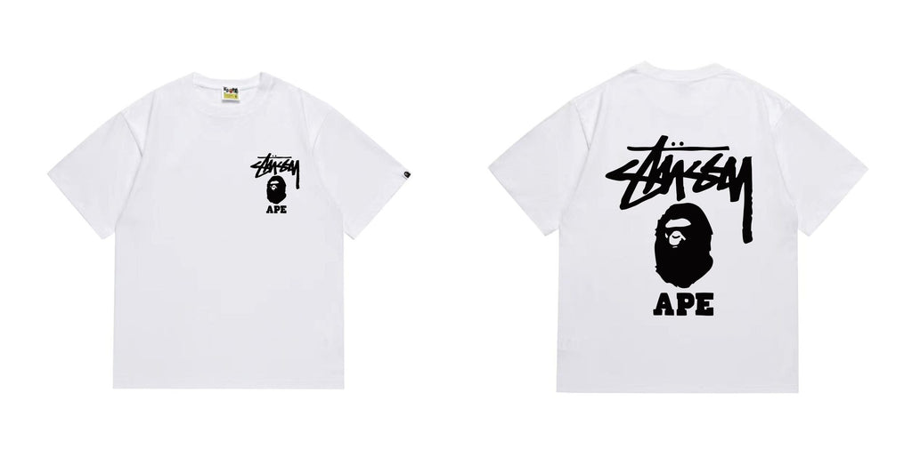 BAPE Stussy Graphic Short-Sleeve T-Shirt