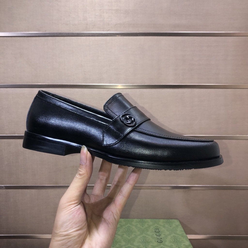 Gucci Black Leather Loafers